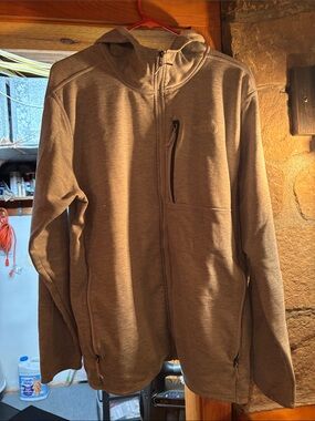 The North Face Men's Zip-Up Hooded Sweater in Taupe